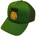 Nirvana - Logo & Smiley - Baseball Mesh Cap (green)