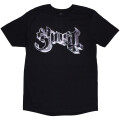 Ghost - Metal Logo & Purple Grucifix (black)