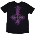 Ghost - Metal Logo & Purple Grucifix (black)