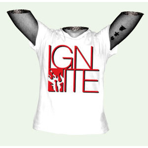 Ignite - Overlay (white) / girlshirt - Girlie S