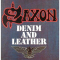 Saxon - Denim And Leather col lp (Blue & White Splatter)